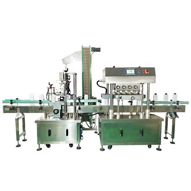 Machine à bouchon de bouteille à vis ronde directe à bouchon linéaire avec 8 paires de roues de bouchon à vis