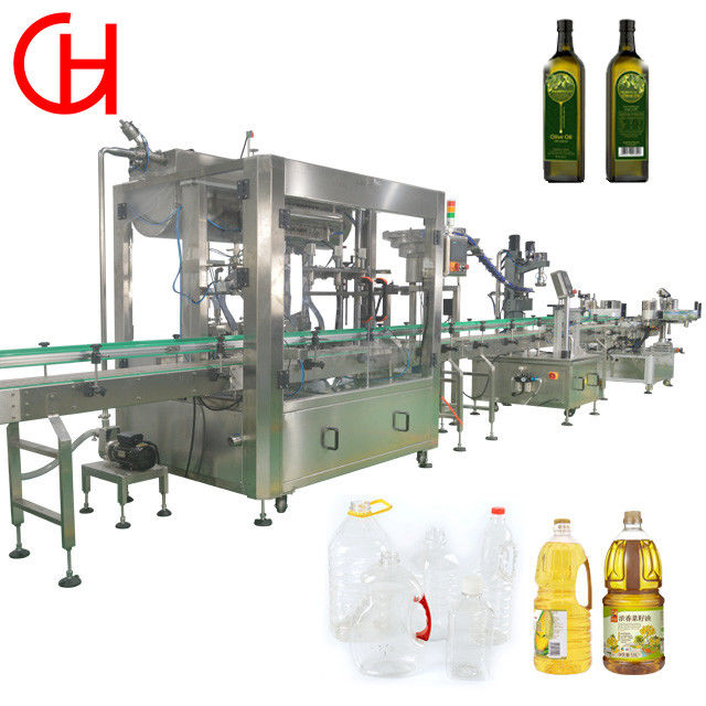 Machine de remplissage d'huile d'olive à fûts de 20L avec 4 têtes de remplissage et 1 tête de couvercle