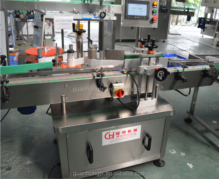 Machine d'étiquetage de bouteille de vin de sauce de soja ronde avec étiquette de 280 mm de diamètre extérieur