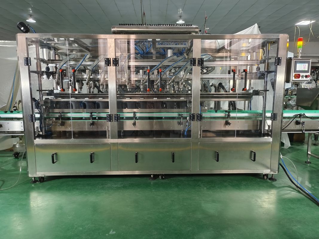 Ligne de production d'étiquetage à double face pour le gel de douche