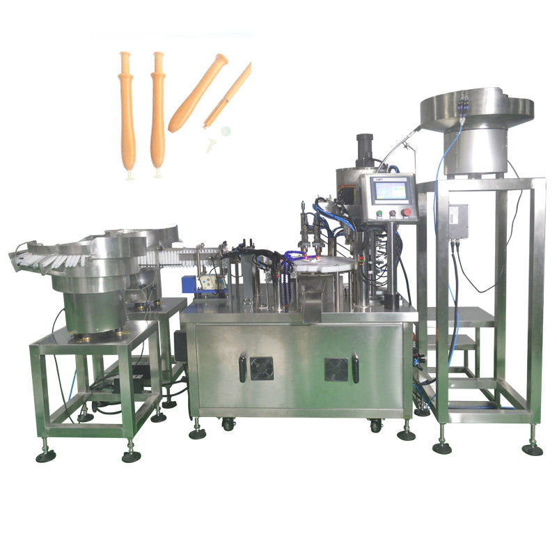 Petite dose 10 ml Pneumatique 2 têtes machine de remplissage et de fermeture à vis pour gel d'huile liquide