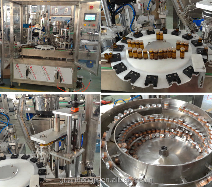 220V/380V 50HZ Vitesse de tension automatique complète Ampoule en verre Machine de remplissage de bouteille