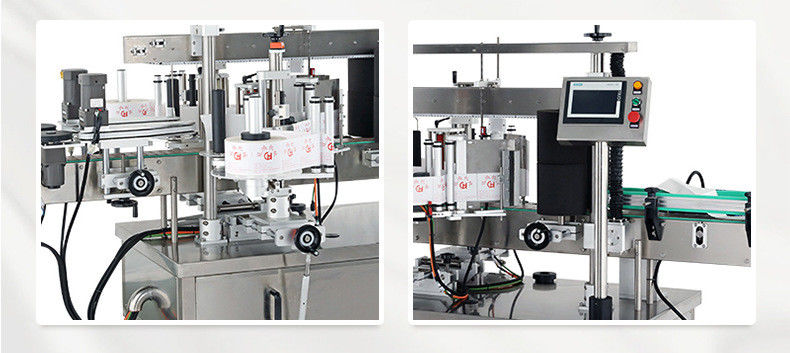 Machine à étiqueter à double face à grande vitesse pour les bouteilles plates/de forme spéciale/quadrées/rondes