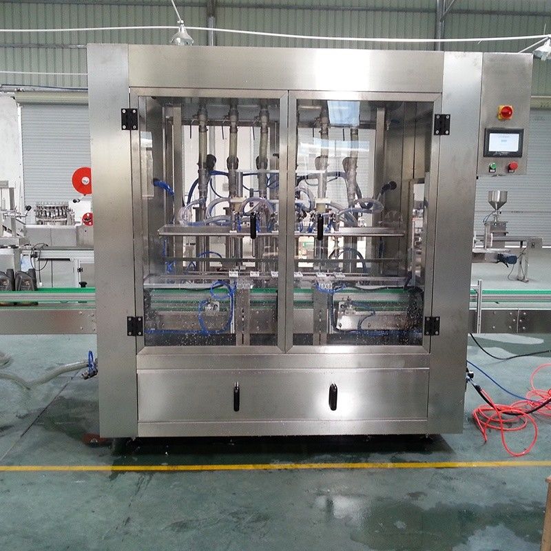 Machine automatique de remplissage à 4 têtes, verrouillage et étiquetage de bouteilles en verre de vin/liquide