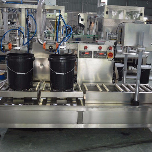 Semi-automatique 5-50 litres Peinture revêtement Matériau de construction Sirop tambour Seau Baril pesage remplissage machine d'étanchéité